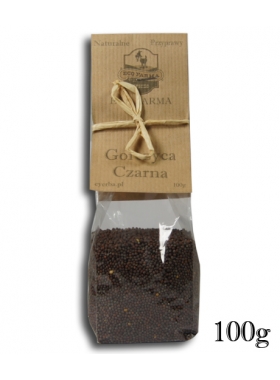 ZIARNA CZARNEJ GORCZYCY CAŁE 100 G GORCZYCA CZARNA, Brassica nigra, Sinapis nigra,  CIEPLUCHA
