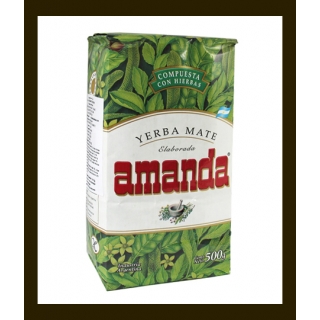 YERBA MATE AMANDA COMPUESTA HIERBAS 0,5KG